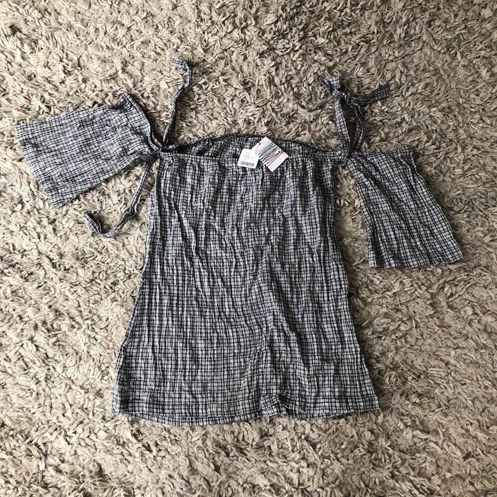 Urban outfitters off the shoulder tie dress
